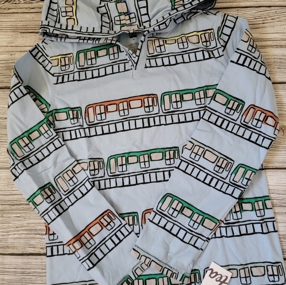 Tea Collection Hooded Long-Sleeve Top Size 12 NWT - Picture 2 of 3